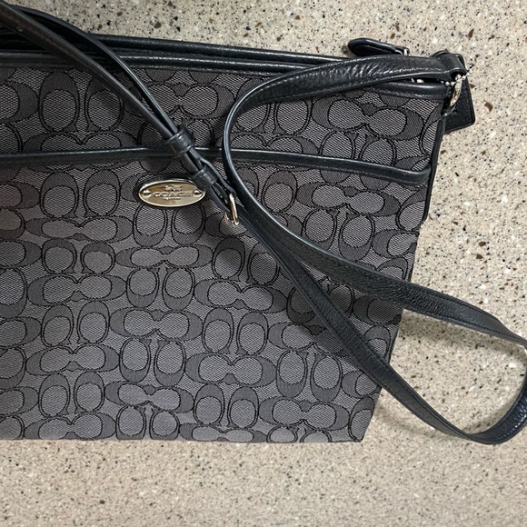 Coach Dark Gray Adjustable Strap Canvas Crossbody - Picture 9 of 9